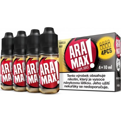 ARAMAX 4Pack Vanilla Max 4x10ml Síla nikotinu: 3mg