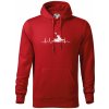 EKG kajak - Mikina pánska Cape s kapucňou - 4XL ( Červená )