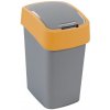 CURVER FLIP BIN 25L Odpadkový kôš 47 x 26 x 34 cm strieborná/žltá 02171-535