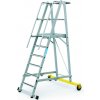 Zarges Hliníkový skladací plošinový rebrík, 6 priečok, výška plošiny 1,6 m