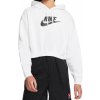 Nike Sportswear Club Fleece Oversized Crop Hoodie white/black