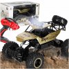 KIK Diaľkovo ovládané RC Rock Crawler 4WD kovové terénne auto zlaté 2.4GHz 1:12