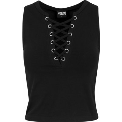 Urban Classics Ladies Lace Up cropped Black