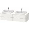 Duravit Happy D.2 skrinka 160x55x40.8 cm závesná kúpeľňová skrinka pod umývadlo biela HP4974B3636