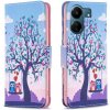 Peňaženkové kožené puzdro Colored na Xiaomi Redmi 13C - Sova