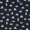 Bavlnený popelín s vozidlami, tmavomodrý 1 m