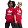 Detská mikina adidas Originals TREFOIL červená farba, s kapucňou, s potlačou IJ7201 158