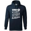 1984 v kocke - Mikina pánska Cape s kapucňou - M ( Tmavomodrá (veľmi tmavá - skoro čierna) )