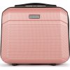 BASIC Solier ružový cestovný kozmetický kufor elegant r s16 (kuferek stl945 14' pink) kosmetický kufor