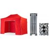 Nožnicový párty stan 3x4,5 m TENTino BIG HEXAGON EXTREME Farba opláštenia: 7A - ČERVENÁ