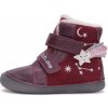 Detské dievčenské zimné topánky D.D.step raspberry W078-42604A svietiace v tme 29