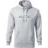EKG morča - Mikina pánska Cape s kapucňou - XL ( Svetlosivý melír )