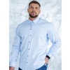 Luxusná pánska modrá košeľa s bodkou VS-PK-1733, ZVOĽTE VEĽKOSŤ OBLEČENIA 2XL , STRIH KOŠELE NOVÉ REGULAR