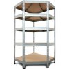 AR Shelving Vysokozáťažový rohový regál Rivet, 180 x 90 x 45 x 64,5 cm (100396258)