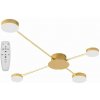 Toolight - LED stropné svietidlo 4-ramenné + diaľkové ovládanie APP520-4C, zlatá, OSW-08461