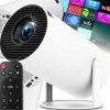 LED projektor XPart PROJEKTOR DOMÁCI ROTAČNÝ PROJEKTOR ANDROID TV biely