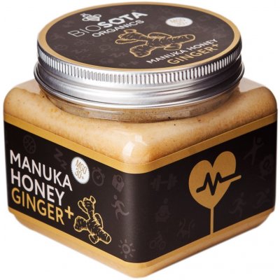 Biosota organics Manuka med so zázvorom a citrónom MGO 30+ 350 g