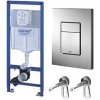GROHE inštalačný modul 38528 duofix, 38558 úchyty, 38732 tlačidlo Cosmo chróm 38772001