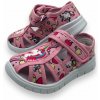 Dievčenské papuče ružovej