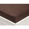 Jersey napínacie prestieradlo JR-026 Čokoládovo hnedé 180 x 200 - výška 20 cm