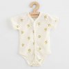 NEW BABY Dojčenské celorozopínacie body s krátkym rukávom z organickej bavlny Olivy New Baby Veľ. 68
