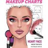 Makeup Charts - Face Charts for Makeup Artists: White Model - HEART face shape