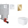 Grohe Uniset - Set predstenovej inštalácie, klozetu, dosky SoftClose a tlačidla Arena Cosmopolitan S, Cool Sunrise SANI15BB4120
