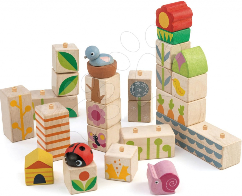 Tender Leaf Toys kocky na záhrade Garden Blocks