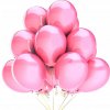 Balóny metalické SVETLO RUŽOVÉ 100 kusov NARODENINY Baby Shower PRVÝ ROK 1-99