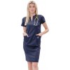 Perlička® Zdravotnícke šaty Mia Úplet® Tmavomodrá Veľkosť: XS, Farba: tmavomodrá