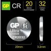 Lítiová gombíková batéria GP Ultra+ CR2032 3V