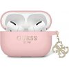 Guess GUAP2LECG4P AirPods Pro 2 cover pink Liquid Silicone Glitter Triangle Charm (GUAP2LECG4P)