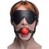 Kolík s maskou na oči STRICT Harness čierny
