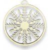 Ecolife Drevená ozdoba - Vianočná guľa Elsa 6cm