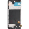 LCD Displej + Dotykové sklo Samsung Galaxy A51 Farba: čierny + rám