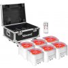 BeamZ BBP96SW Profesionální Set 8ks Akumulátorových LED Uplight Reflektorů v Nabíjecím Kufru 6v1 RGBWA-UV