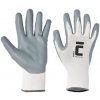 CERVA Rukavice nylon/úplet/nitril BABBLER, sivé/biele, veľ. 9/L