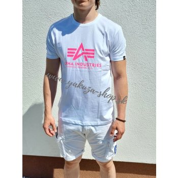 Alpha Industries Basic T-Shirt white/Pink tričko pánske biele