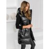Čierna, dlhá dámska prešívaná vesta Bolf 5M3186