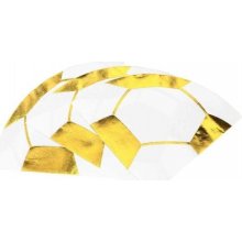 Wrimes Cosmetics Servítky papierové Futbalová lopta metalická zlatá 29x29cm