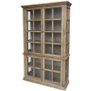 Chic Antique Prírodný antik drevená skriňa / vitrína s policami Marseille - 120*40*196cm - Chic Antique