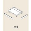 SanSwiss ILA - Hliníkový přední panel pro obdélníkovou vaničku, L-panel, 2 strany, 900 x 1500 mm - barva černá matná PWIL09015006