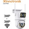 Duální wi-fi IP kamera Innotronik ICS-PT64 (NETIP, ONVIF, 1x statický + 1x otočný PTZ objektiv s funkcí autotracking)