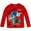 Sun City detské tričko s dlhým rukávom bavlna červené, veľkosť 104