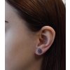 Evolution Group Strieborné náušnice perlička s krištálmi Swarovski čierno biela slza 71099.3, darčekové balenie
