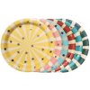 Papierové tanieriky Cirkus pruhy a hviezdičky, 18 cm
