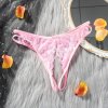 2way Lace String Pink Nohavičky s otvorom S/M