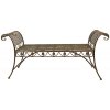 Clayre & Eef Zeleno-hnedá antik kovová záhradná lavica - 142*41*66 cm - Clayre & Eef