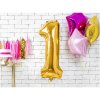 PartyDeco Fóliový balón narodeninové číslo 1 zlatý 86cm