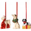 Villeroy & Boch Nostalgic Ornaments Vianočné ozdoby Psy set 3 ks